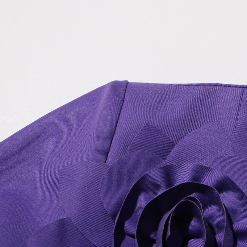 Women flower decoration elegant slit Blazer 18