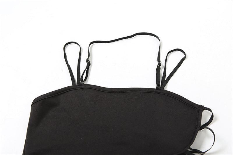 Women Solid Off Shoulder Strap Dress 10