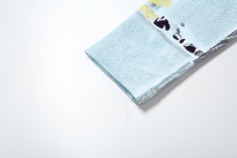 Autumn Women Casual Hooded Top and Printed Sports Pants Two-piece Set 13