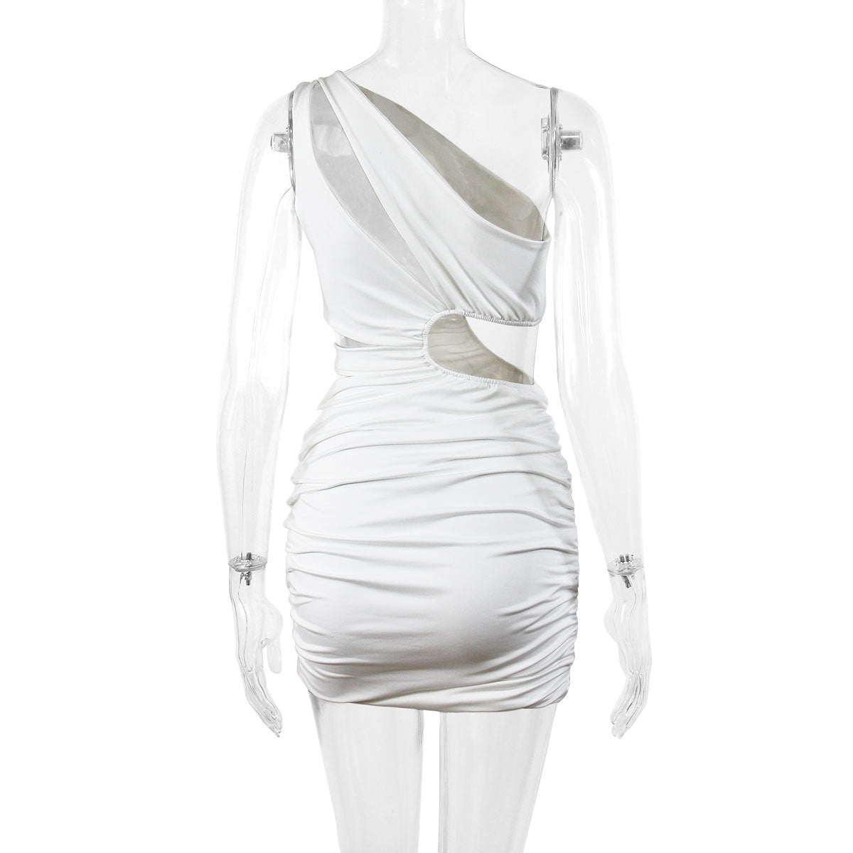 Women Sexy Slash Shoulder Hollow Bodycon Dress 18