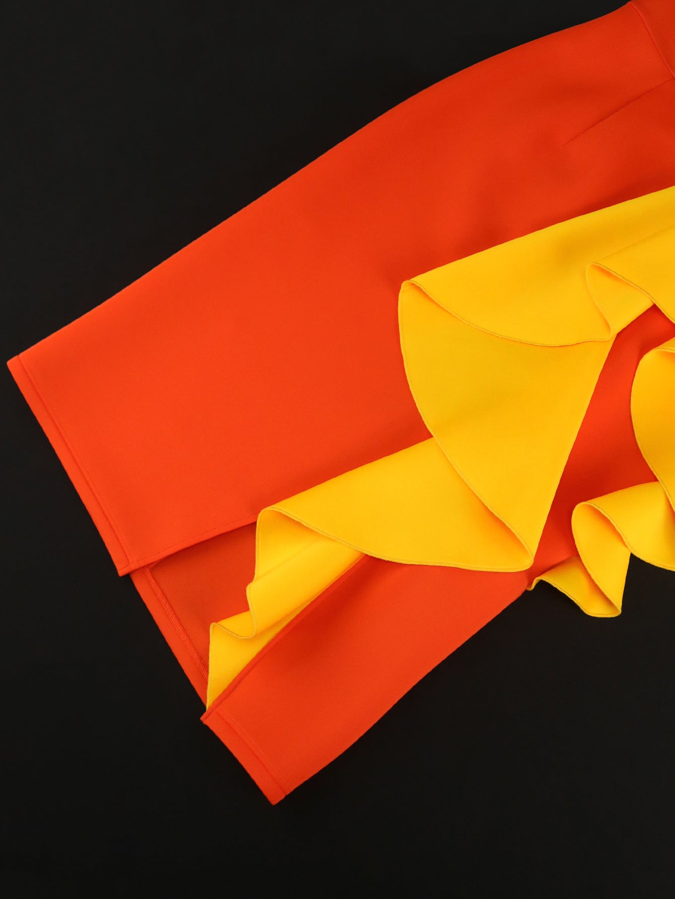 Women Contrast Color Ruffle Formal Party Strapless Dress 8