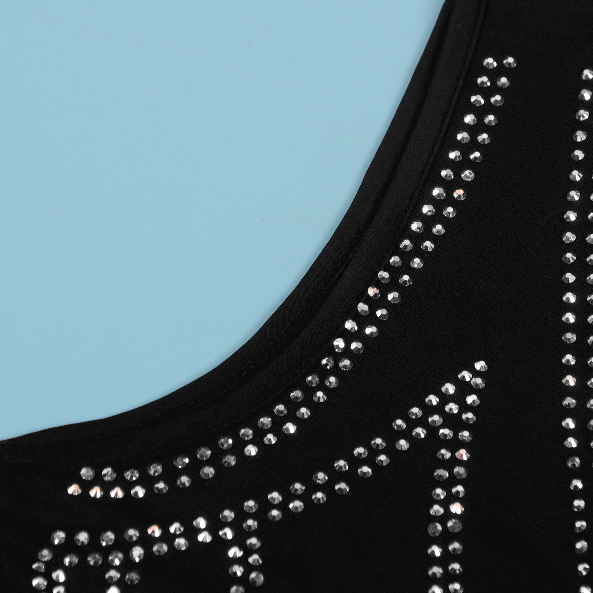 Women sexy beaded v-neck bodycon stretch dress 19