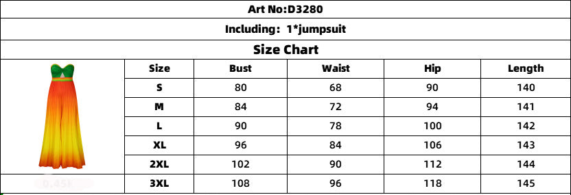 Women's Summer Sexy Strapless Low Back Fashion Gradient Color Wide Leg Jumpsuit 8