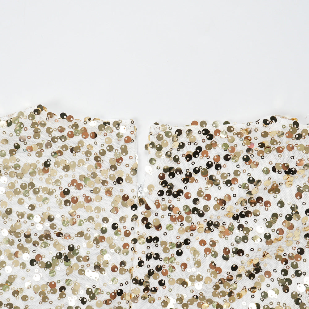 Plus Size Women's Autumn Sequin Mermaid Dress High Waist Party Evening Gown 20