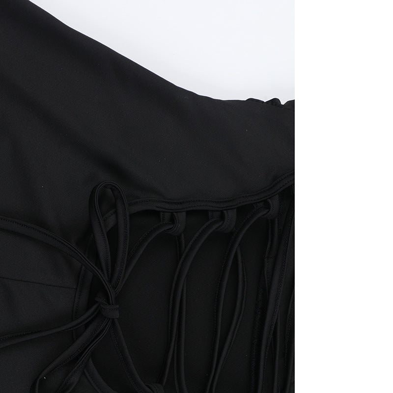 Women Strap Dress Sexy Backless Lace-Up Dress 17