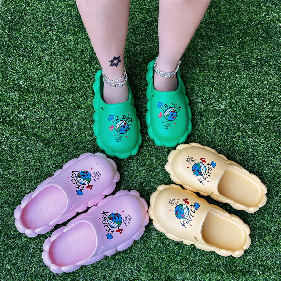 Spring And Summer Women's Shoes Sandals And Slippers Couple Eva Waterproof Women Slippers 38