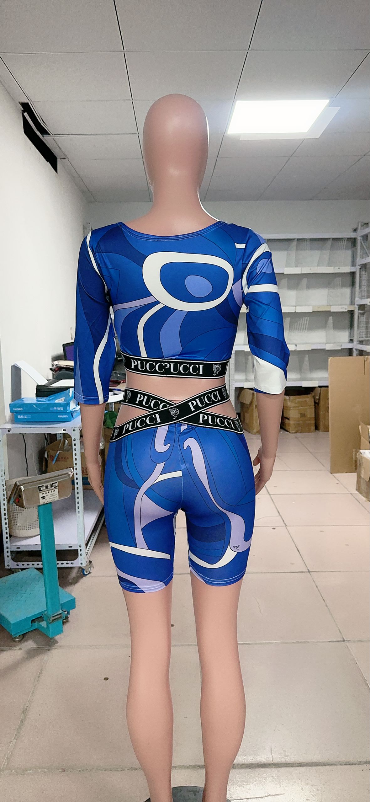 Women Fashion Printed Top and Shorts Two-piece Set 6