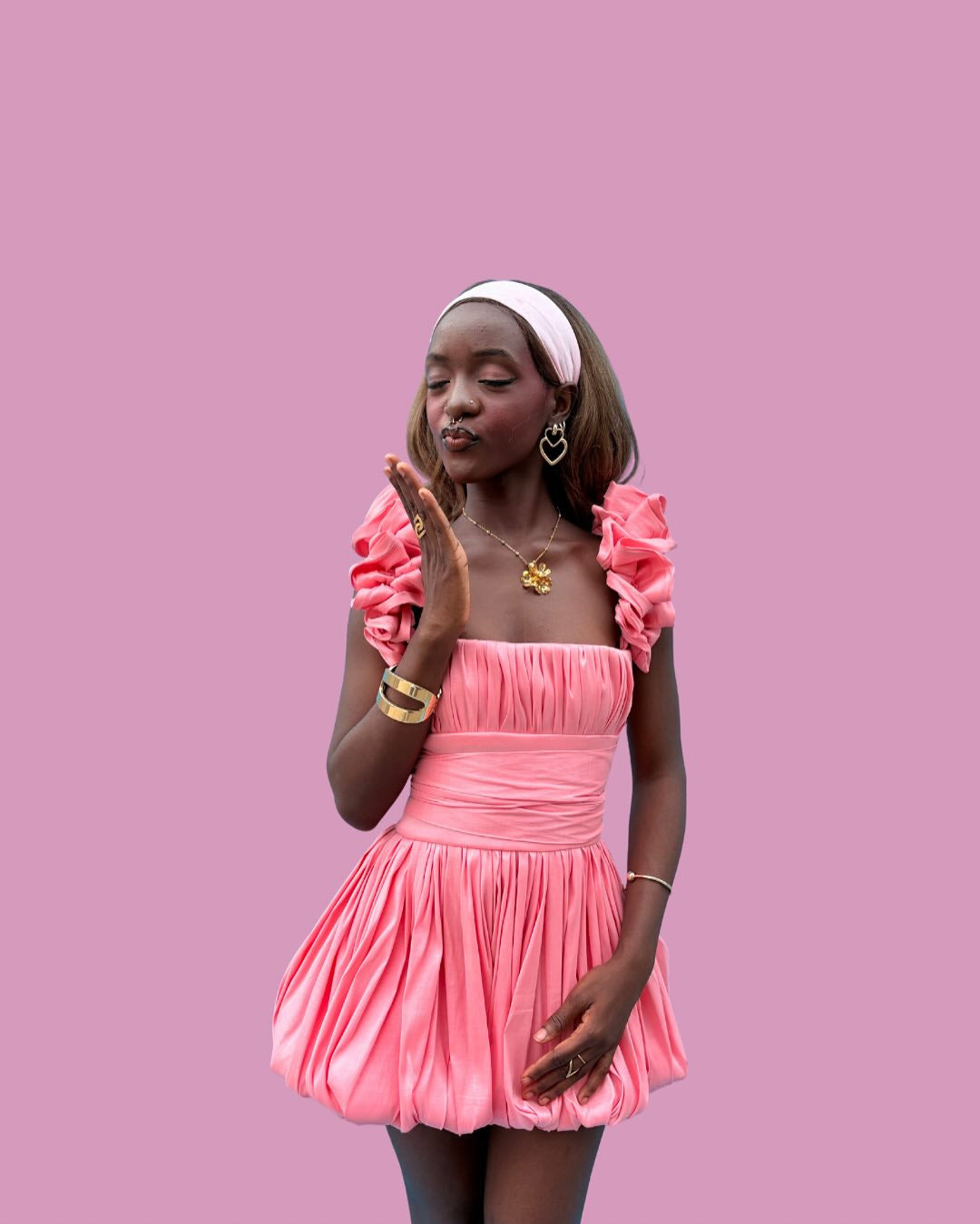 Women summer Halter Neck Strapless bud sleeveless dress 5