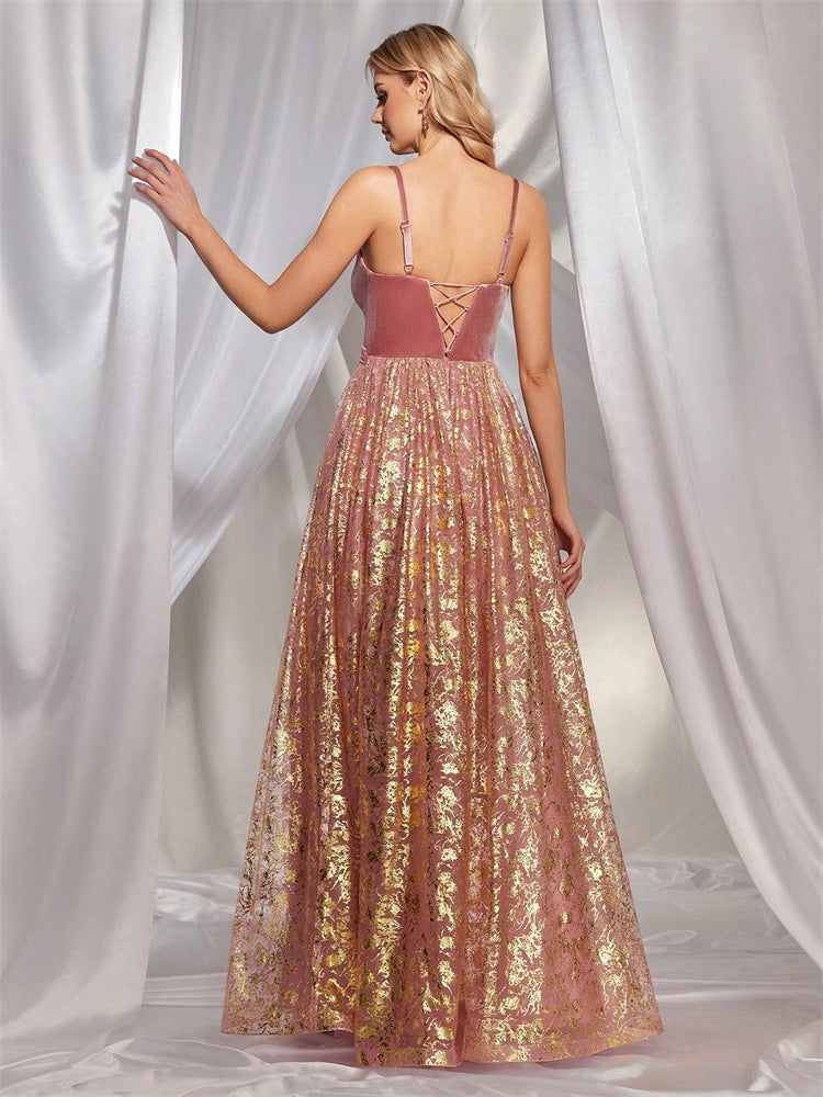 Women suspender sexy pleated dinner Formal Party cocktail bridesmaid dress evening dress 3