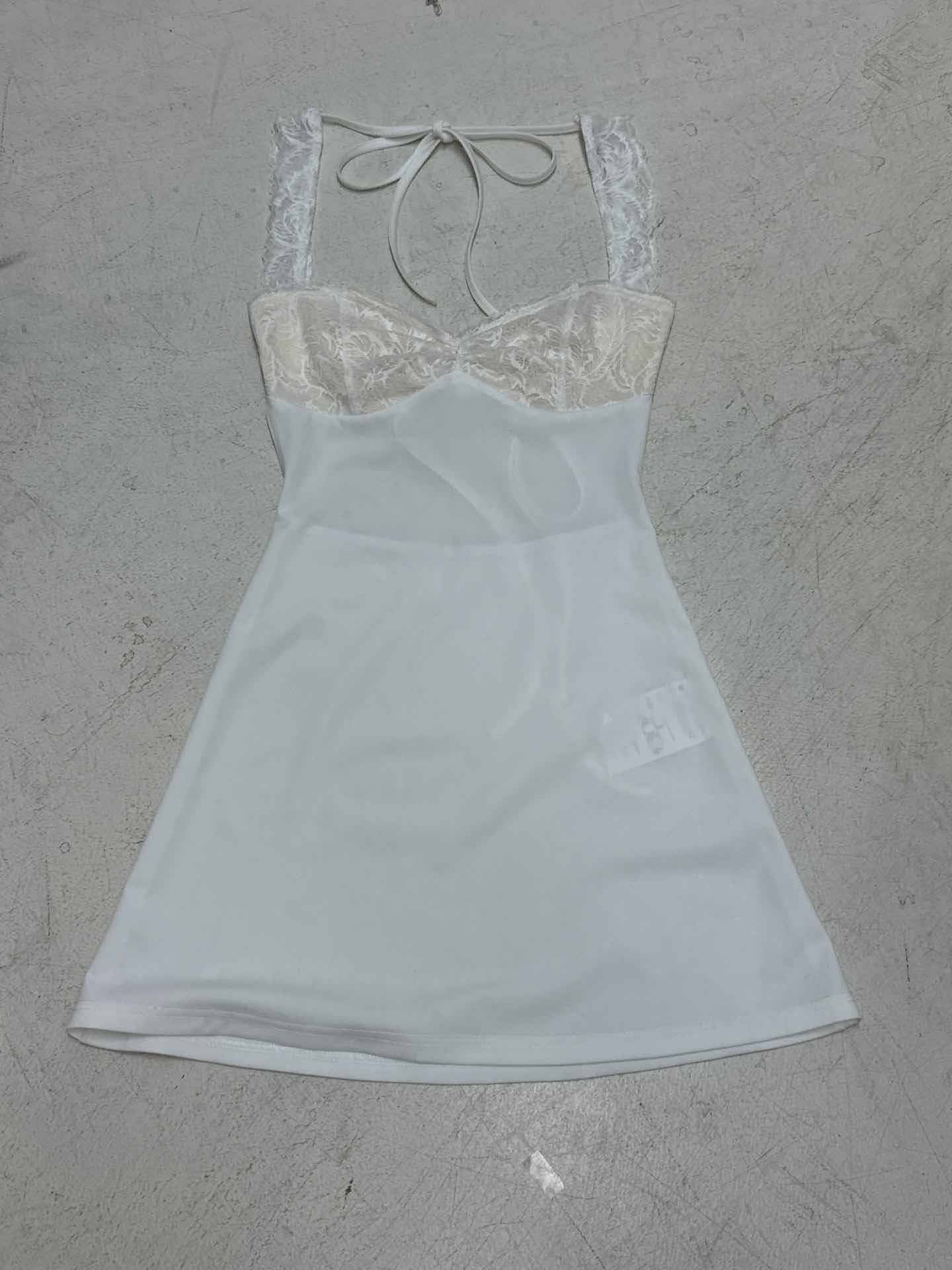 Women Lace Patchwork Sexy Backless Lace Sundress 27