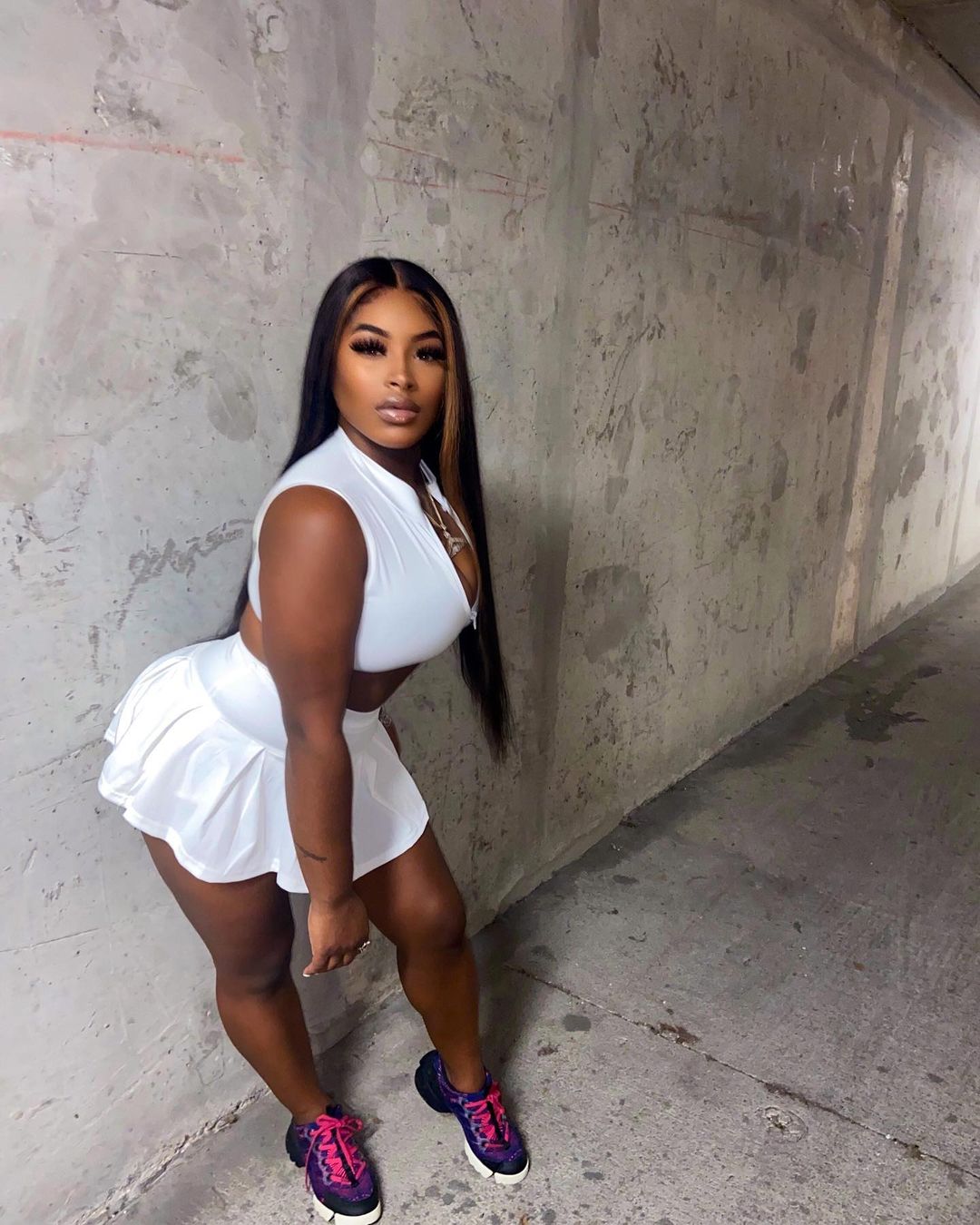 Solid Vest Pleated Skirt Sexy Casual Set 15