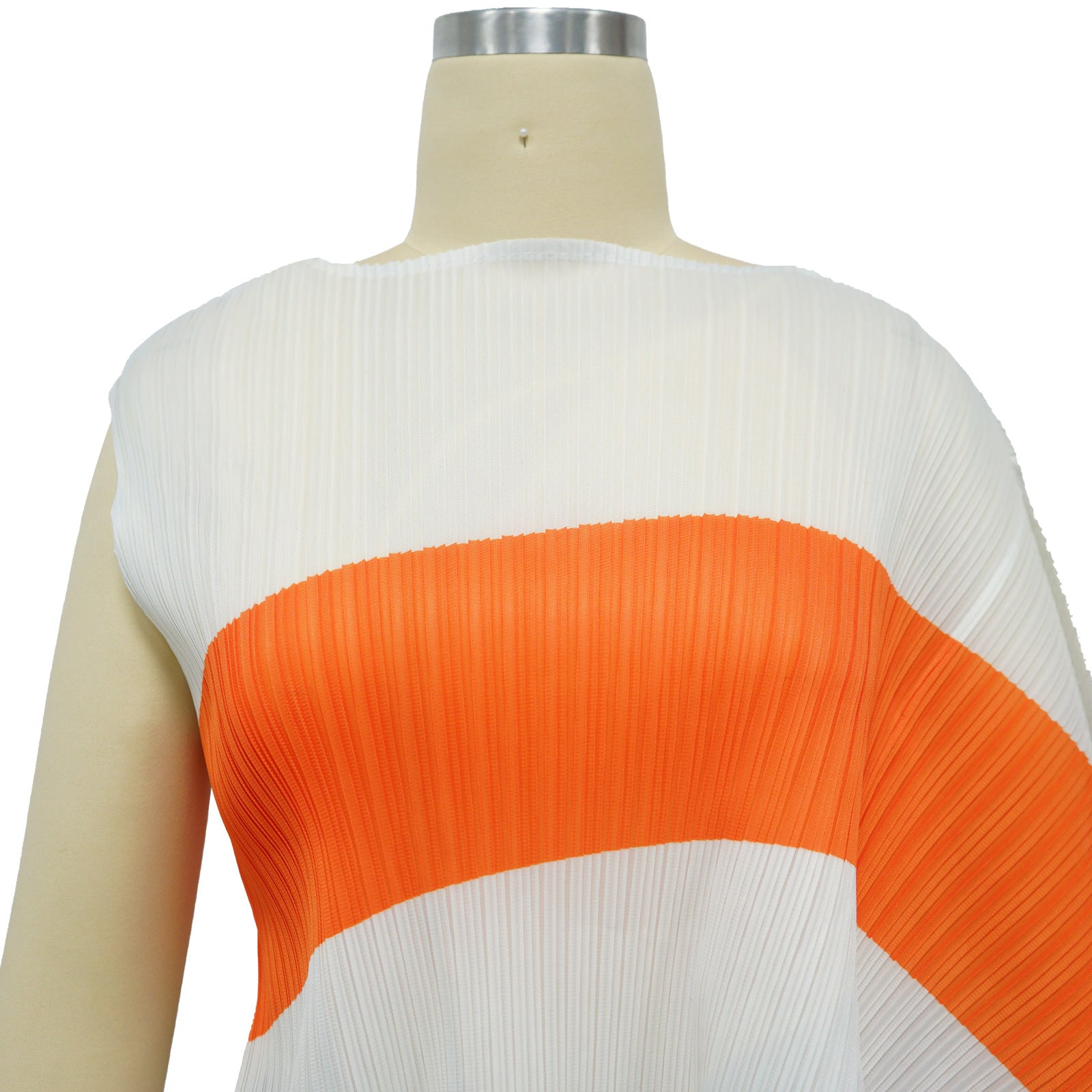 Women's Contrast Color Pleated Fashion Casual Two Piece Skirt Set 11