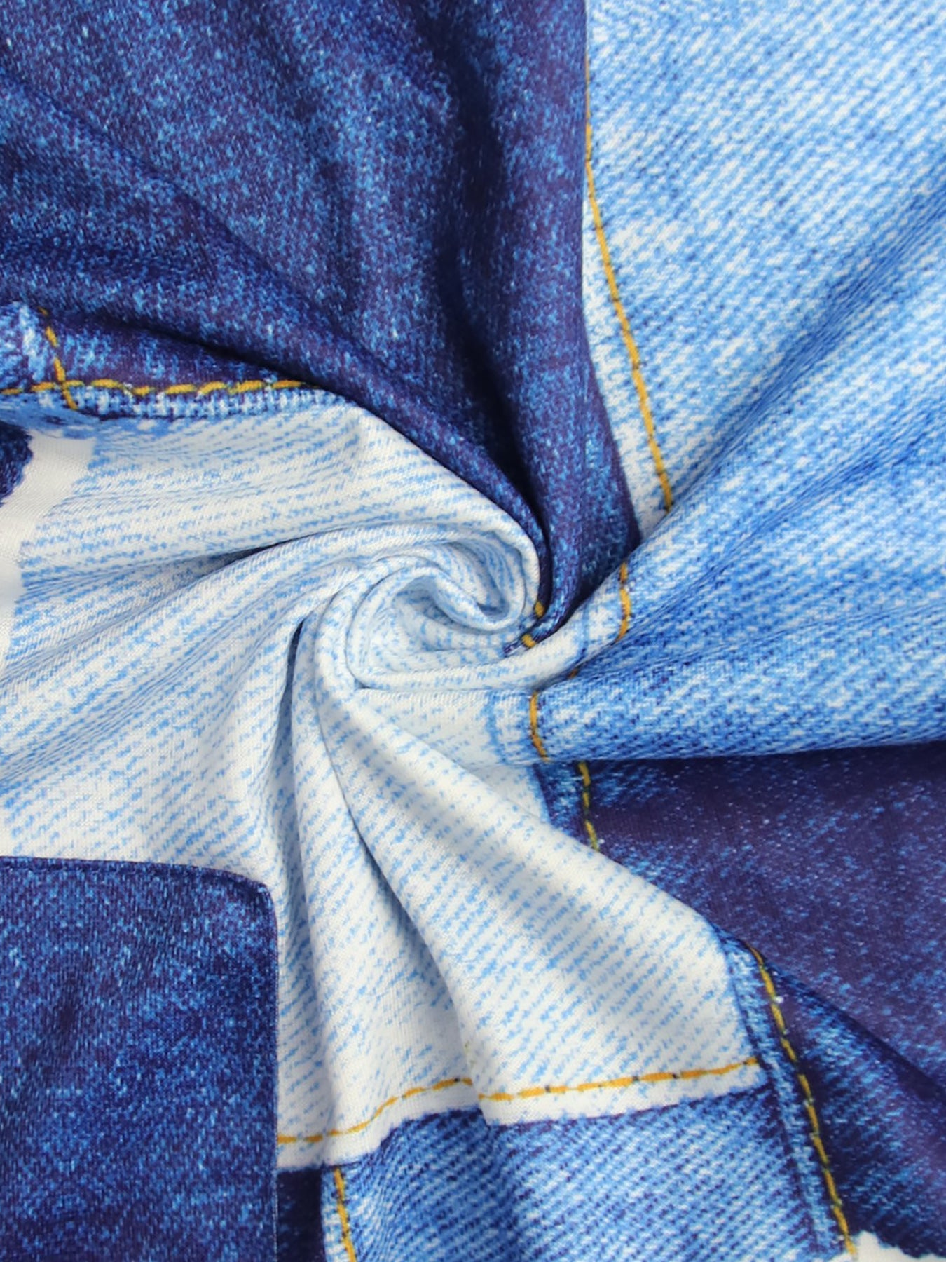 Women's Spring Summer High Waist Trousers Pocket Irregular Print Wide Leg Pants 5