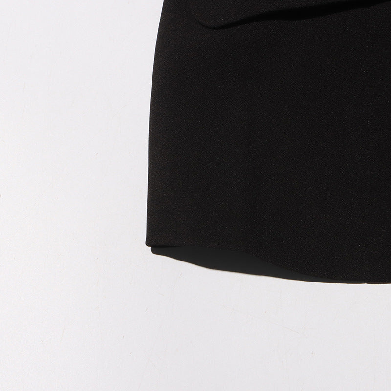 Off-Shoulder Strap Top High-Waist Pleated Skirt Two Piece Set 22