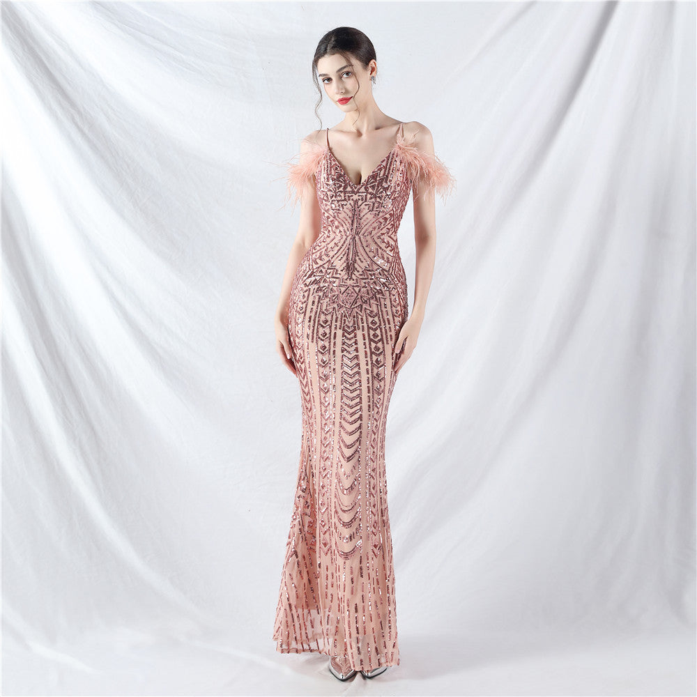 Luxury Sequins Plus Size Formal Party Evening Dress 17