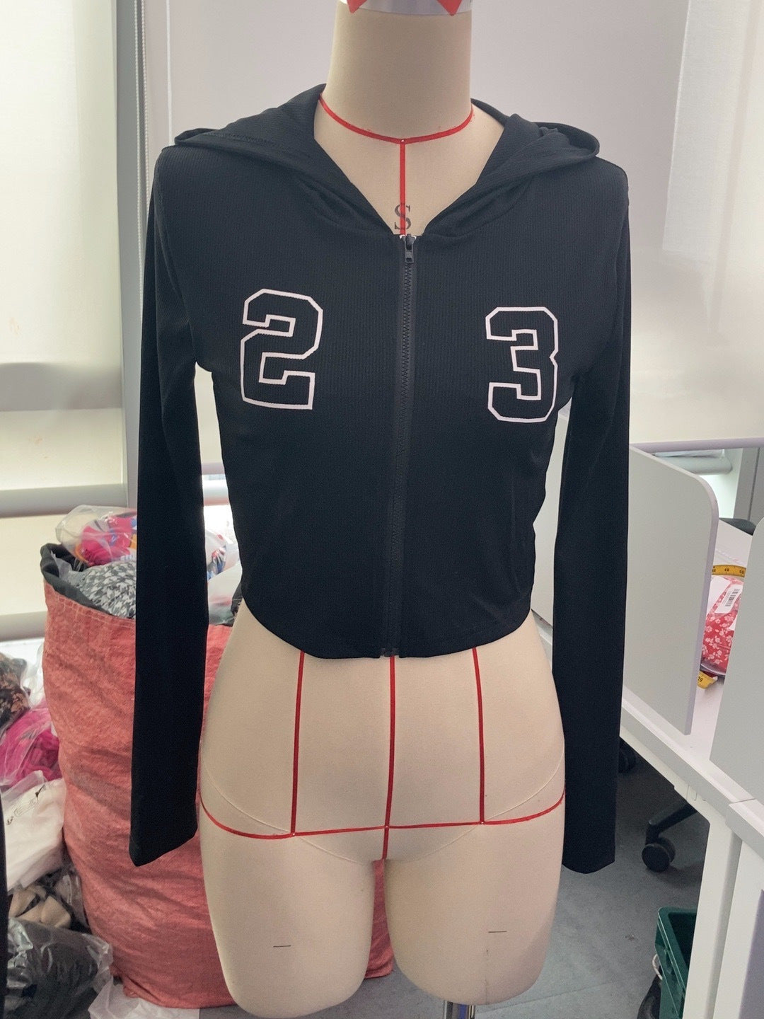 Women Digital Printed Zipper Hooded Long-sleeved Top and Pants Two Piece Set 4