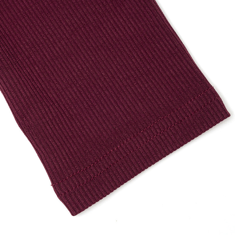 Women Round Neck Cut-Out Knot Long-Sleeved Solid Bodycon Dress 13