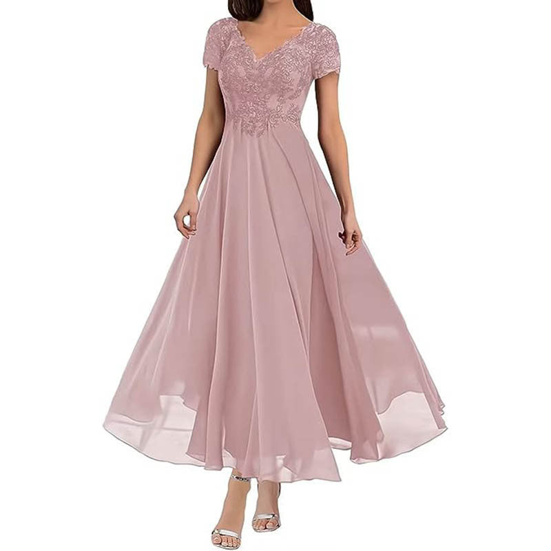 Plus Size Women V-neck Chiffon Formal Party evening dress（Processing time need 3-6 days） 12