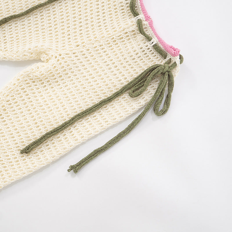 Women Drawstring Lace-Up See-Through Shorts 10