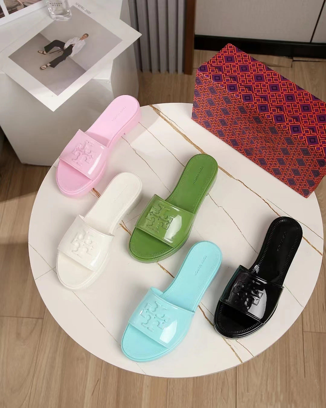 Fashion Medium Heel Slippers 8