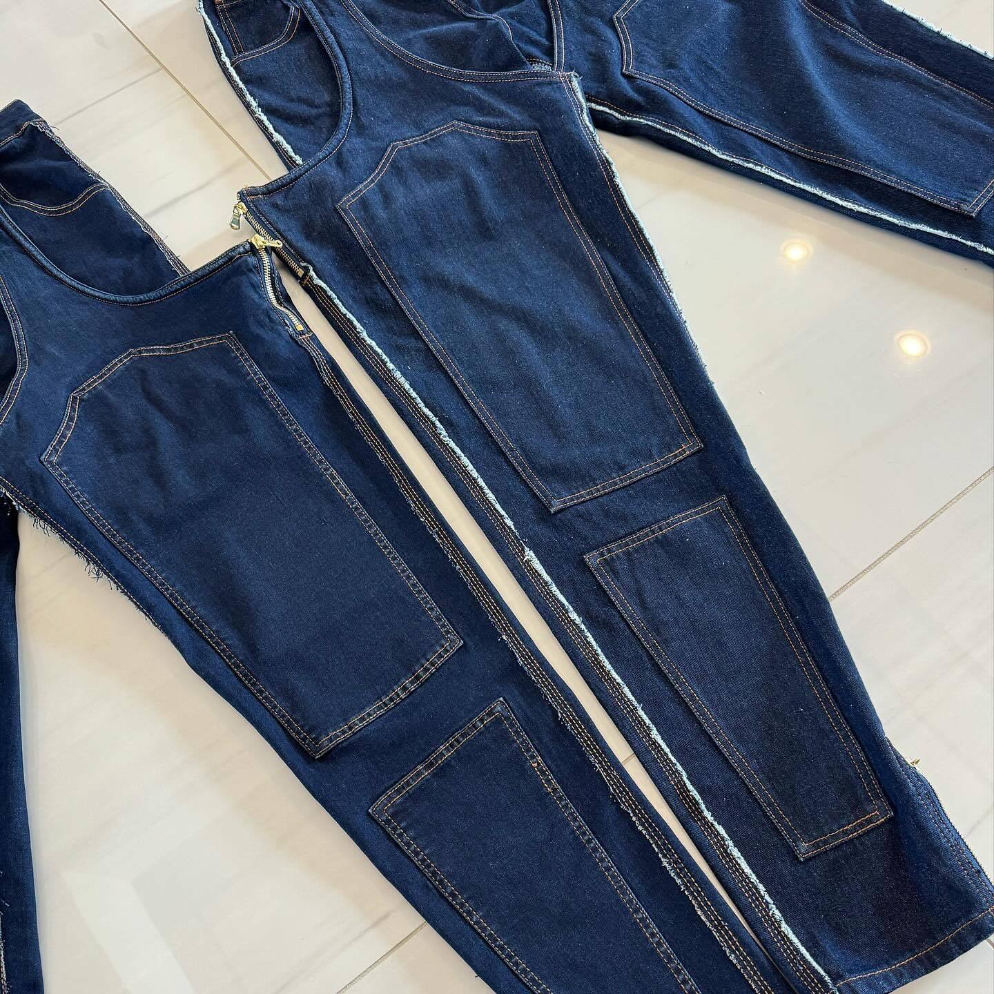 Fashion Irregular Hollow Patchwork Zipper Elastic Denim Jeans 9