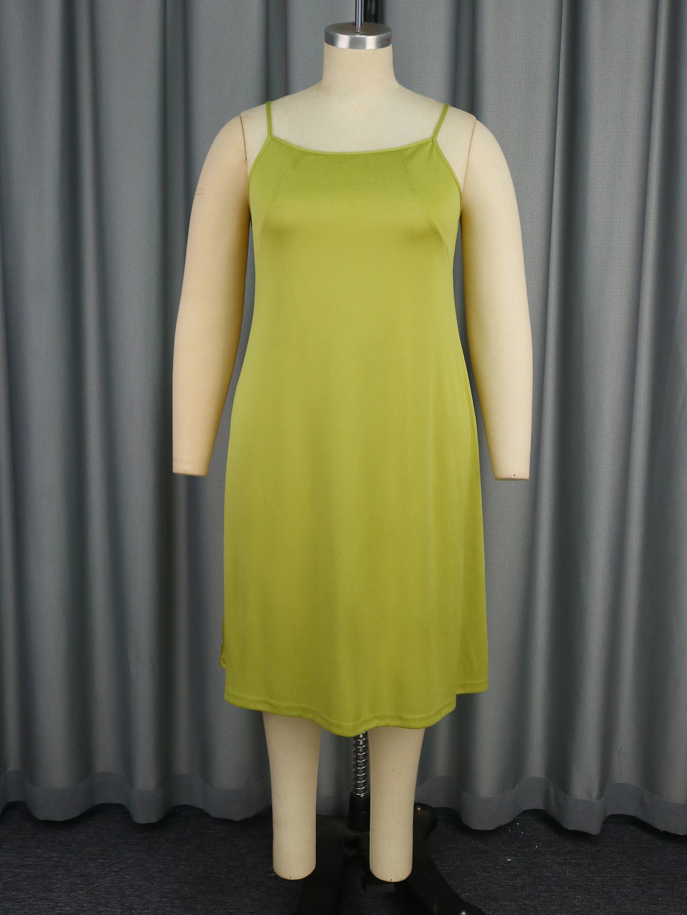 Plus Size Women Half High Neck Lace Dress Two-piece Set 4