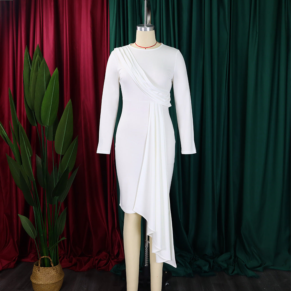 Autumn Long Sleeve Chic Elegant ol Pencil Plus Size African Dress 25