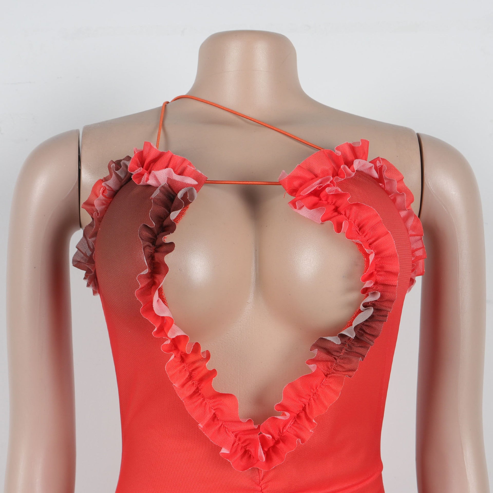 Women's Strap Hollow Lace Slit Dress 9