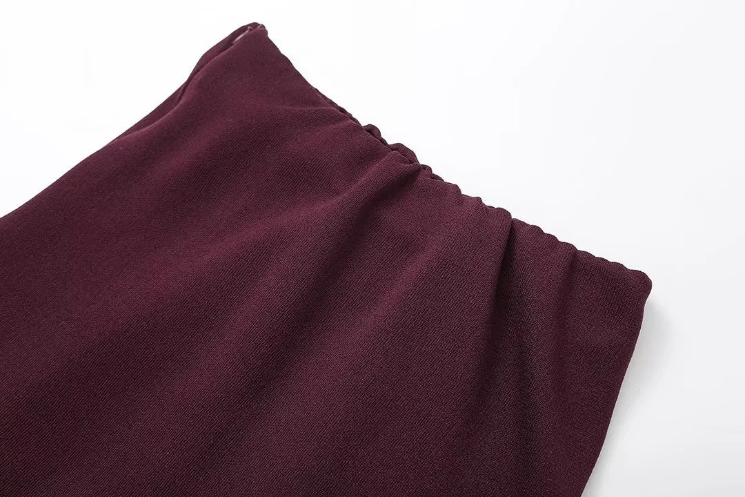 Women casual Knitting Patchwork skirt 19