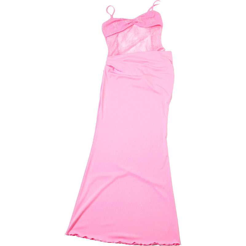 WomenŸ??s Spring Sexy Fashion Sheer Lace Strap Long Dress 8