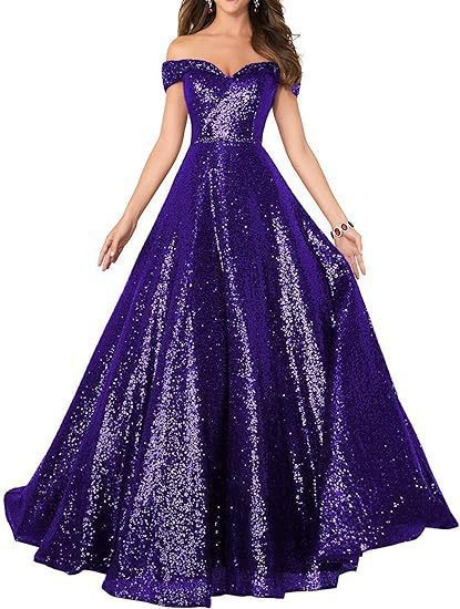 Off Shoulder Prom Evening Gowns Women's Long Sequin Formal Women's Dress（Processing time need 3-6 days） 38