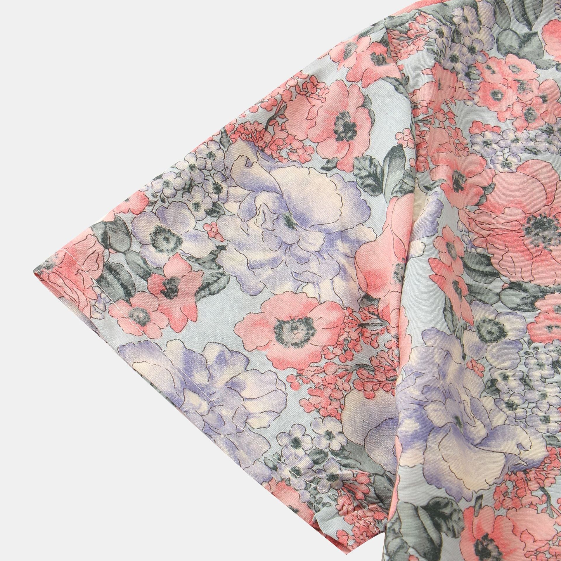 Summer Floral Men's Short Sleeve Shirt 9