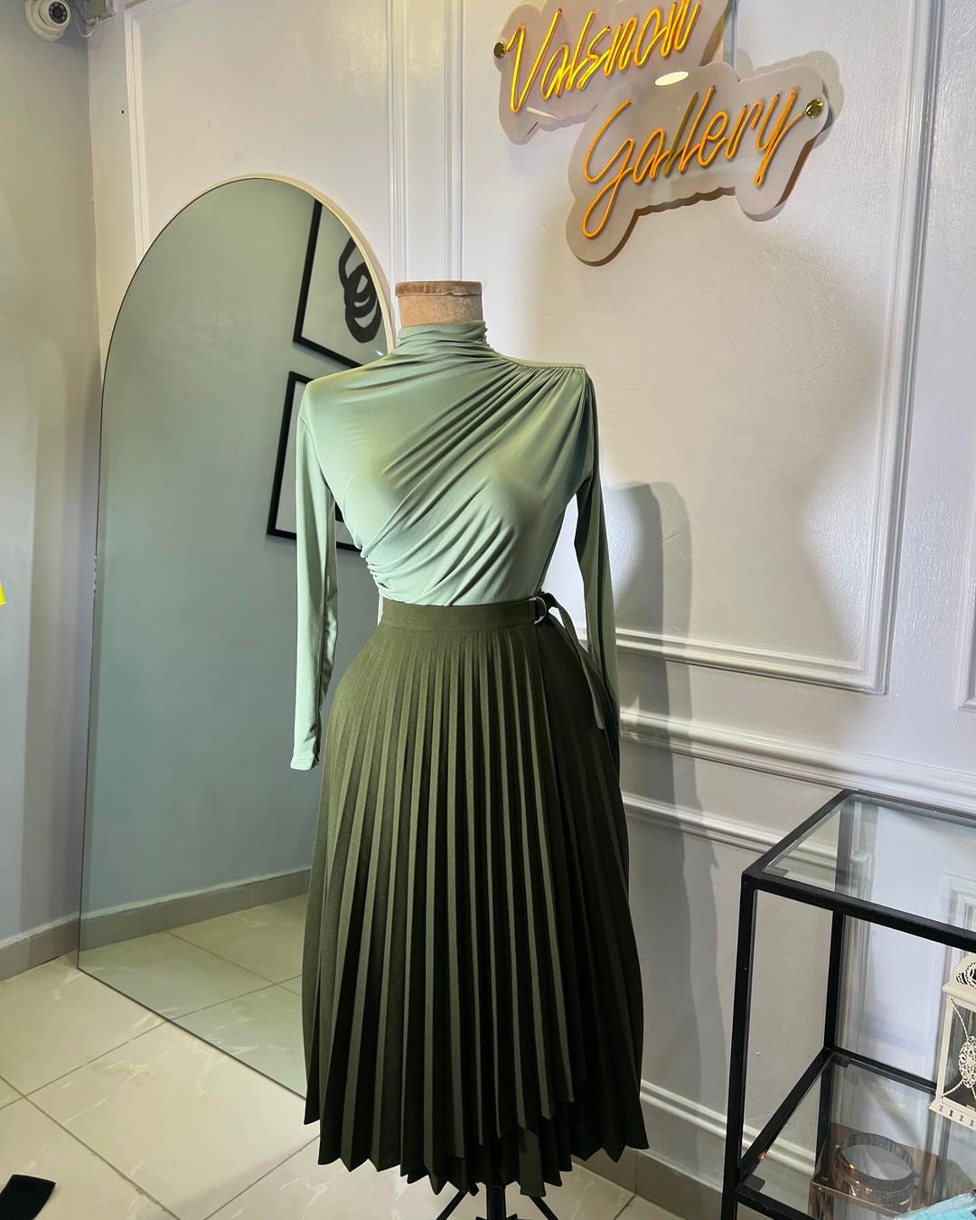 Women Summer Lace-up Irregular Long Skirt 9