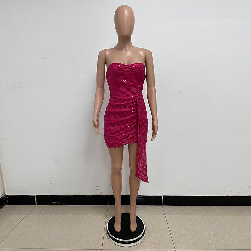 Women Summer Sleeveless Off Shoulder Backless Mini Dress 41