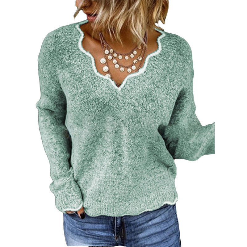 Women v-neck knitting sweater 17
