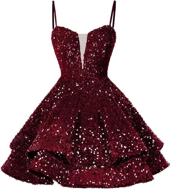 Women Sequined Strapless Sexy Prom Dress 19