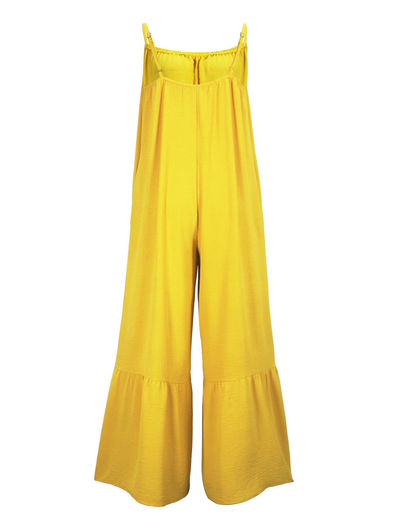 Women's Fashion Solid Color Strap Sleeveless Casual Loose Jumpsuit 7