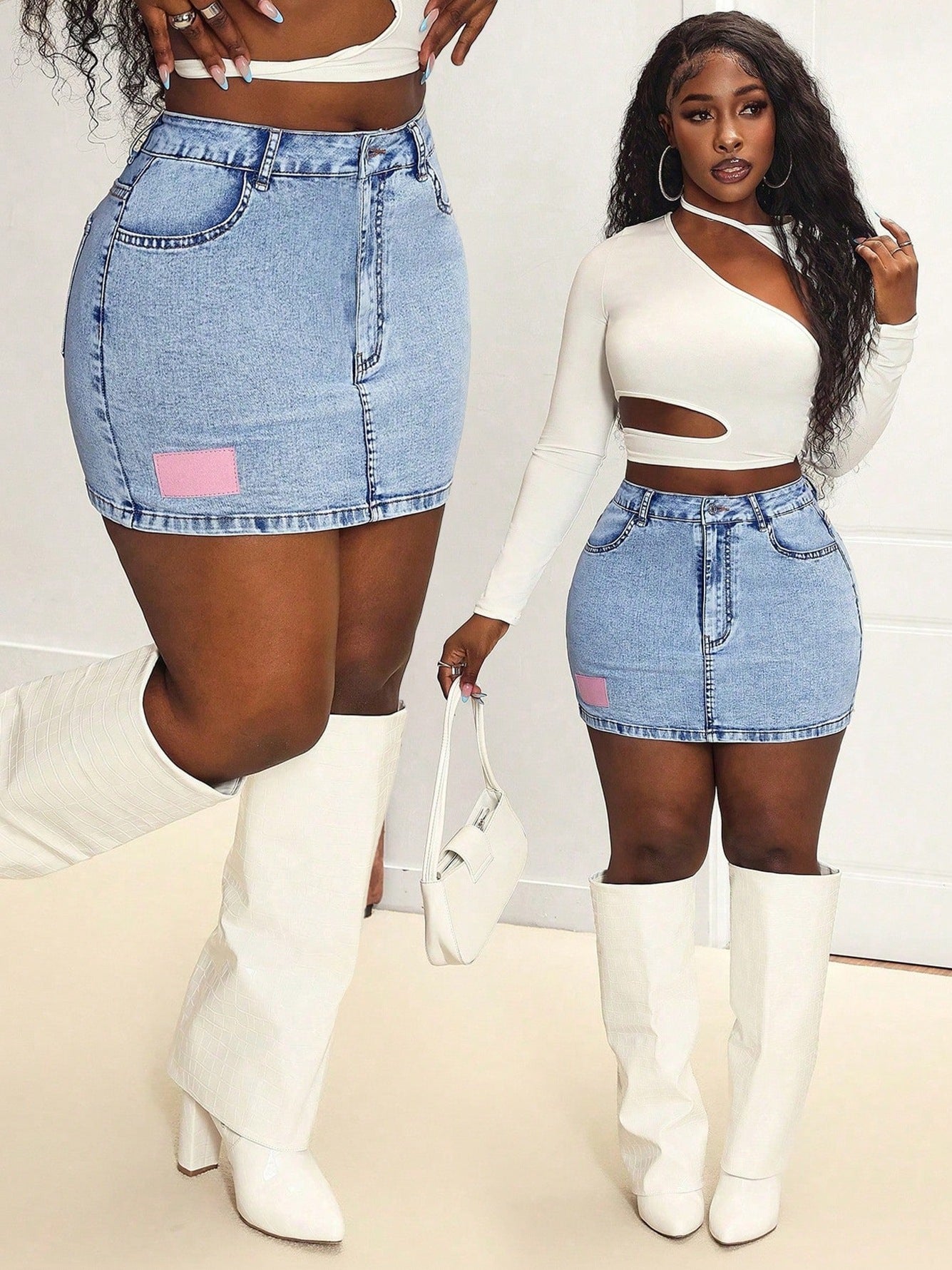 Sexy Fashion Stretch Denim Bodycon Short Skirt