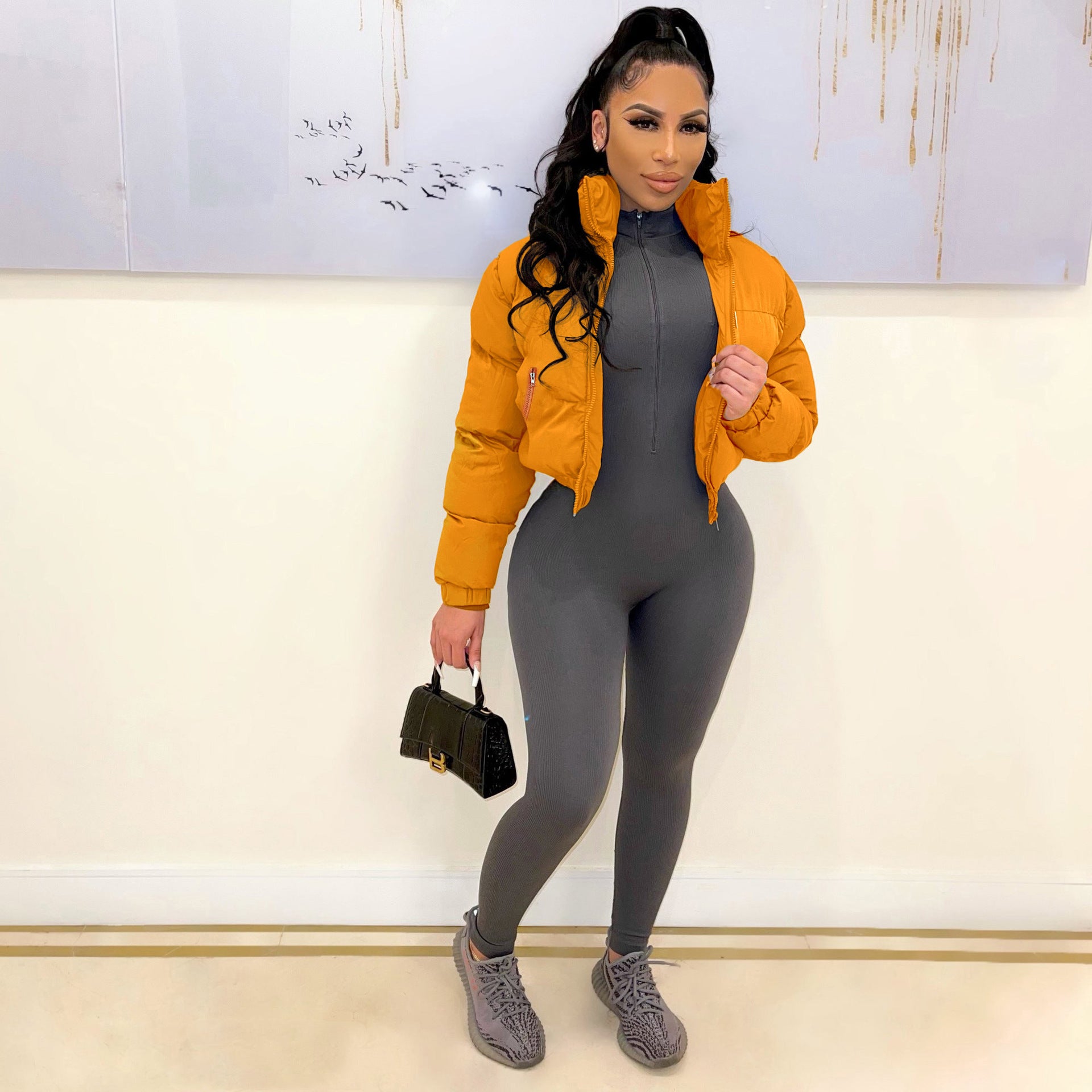 Women Winter Casual Solid Padded Jacket 6