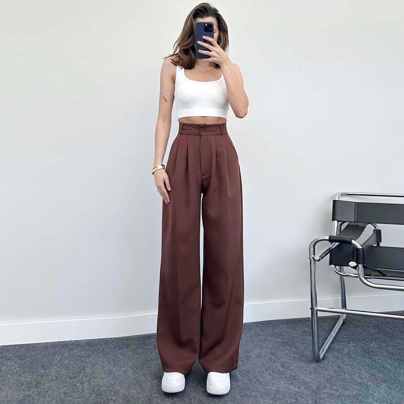 Women Spring/Summer Casual Elegant Straight-Leg Pants 7