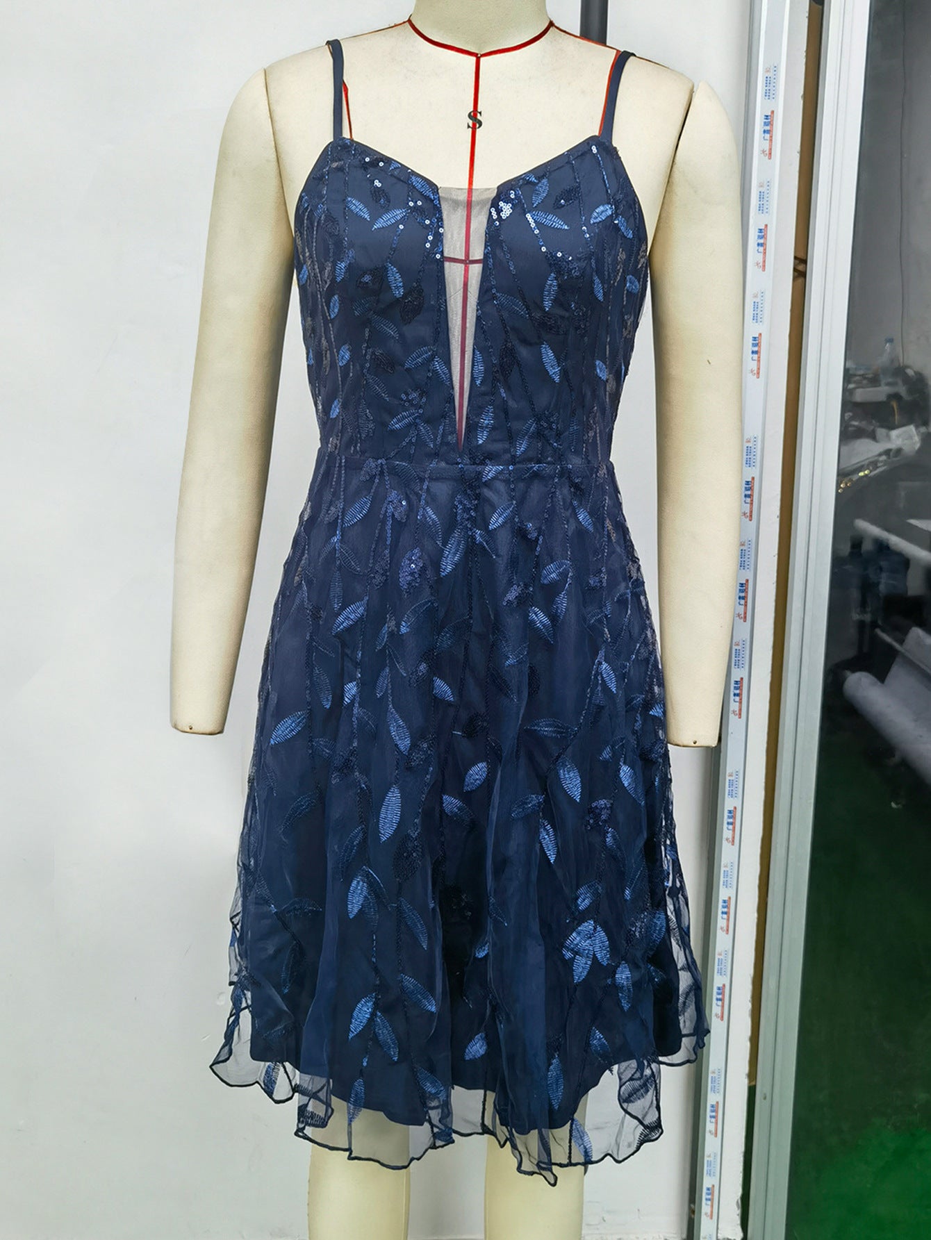 Sexy Low Back Lace Sequin Dress Short Skirt Women's Small Dress 7