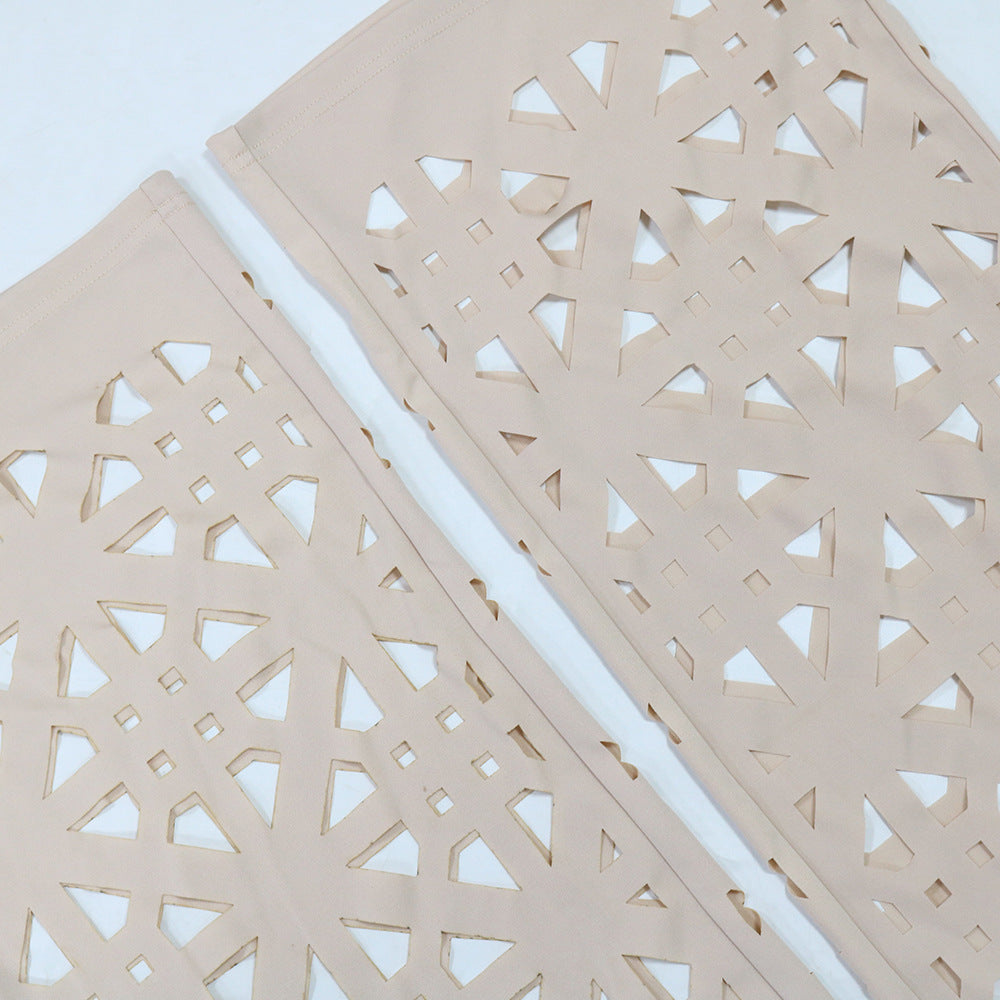 Women sexy suspender Top And hollow wide-leg pants two-piece set 16