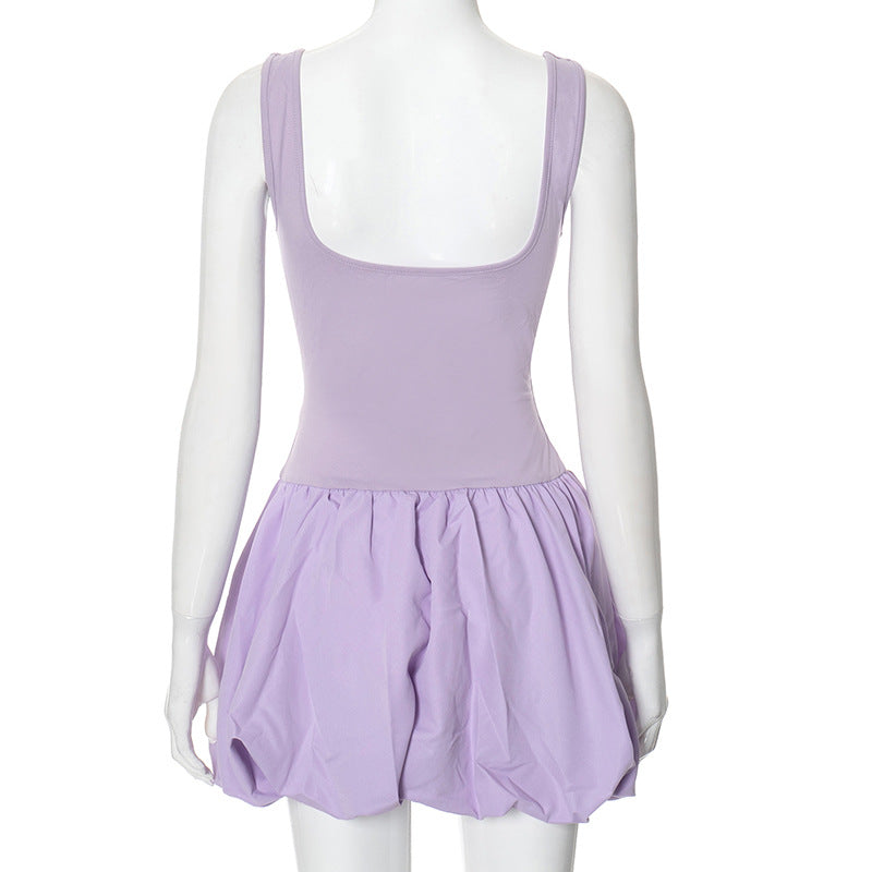 Women Summer Solid Sleeveless Dress 11