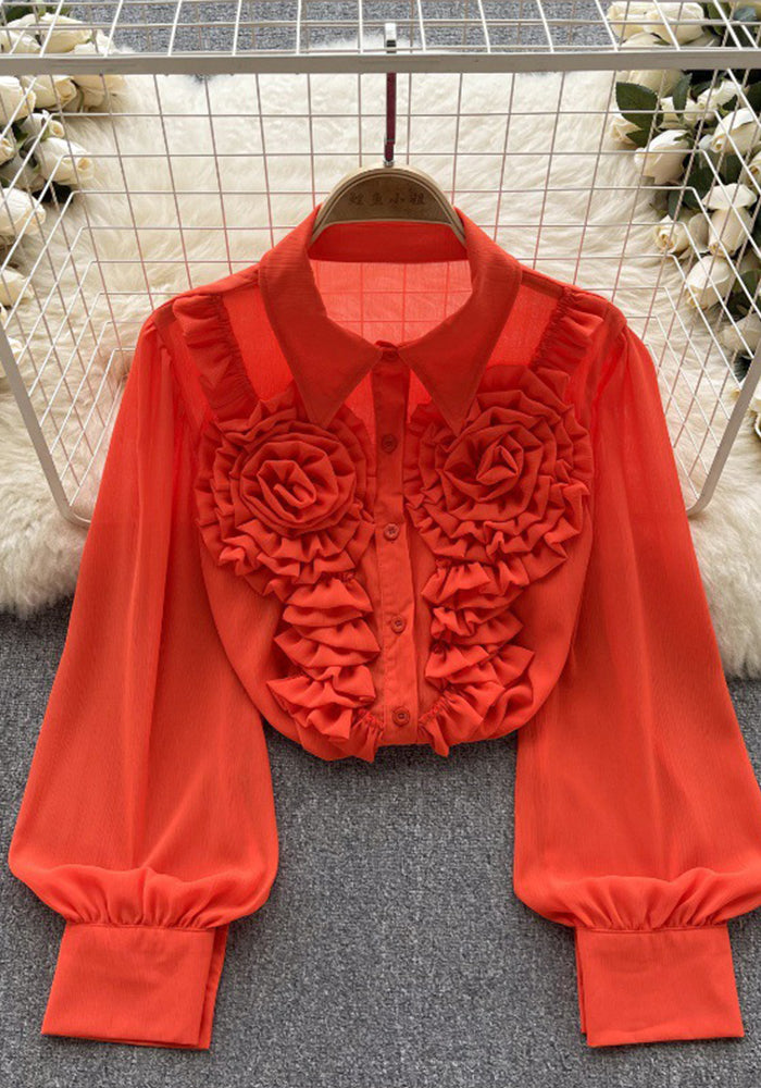 Women French Chiffon shirt Top