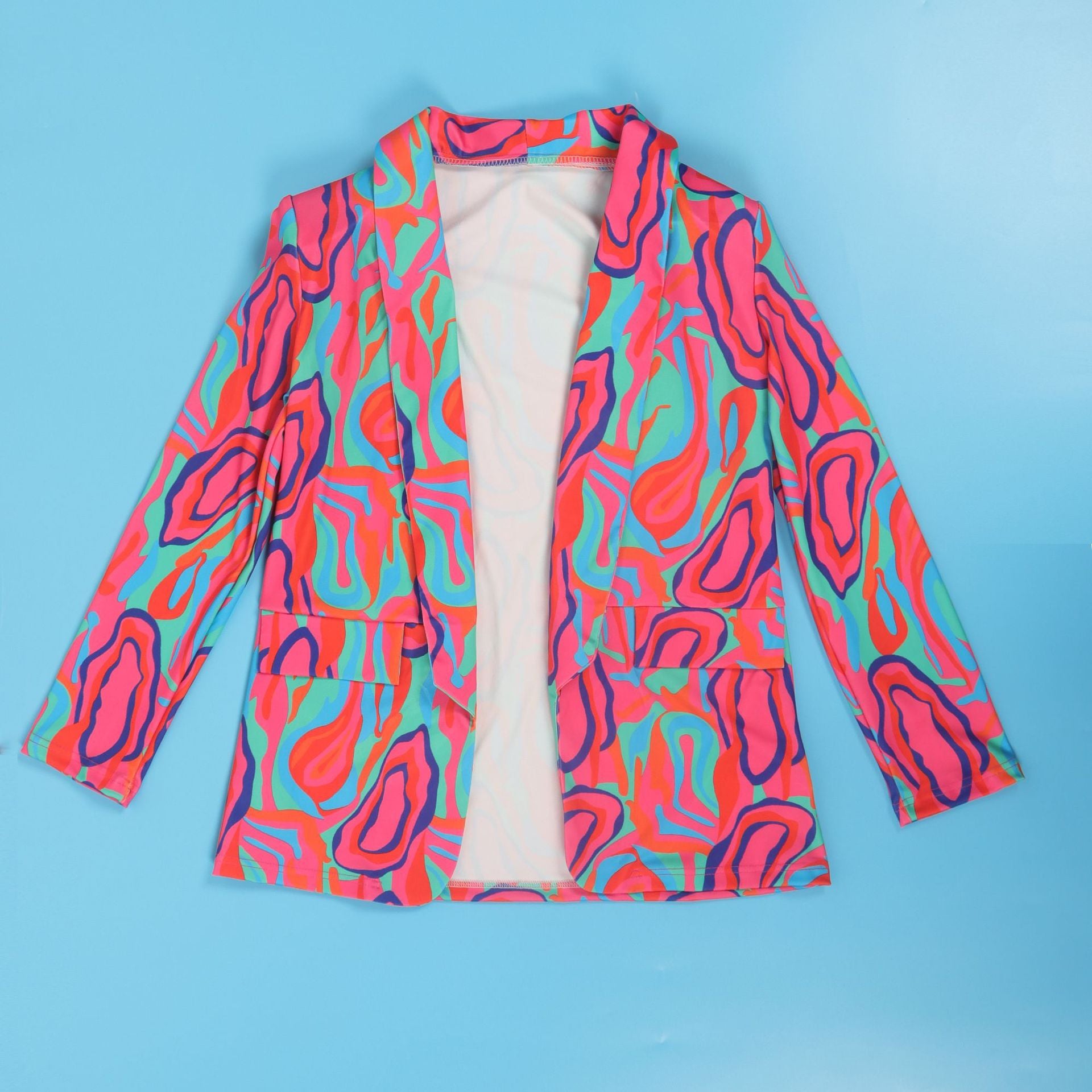 Casual Fashion Multi-Color Print Fashion Blazer Top 61