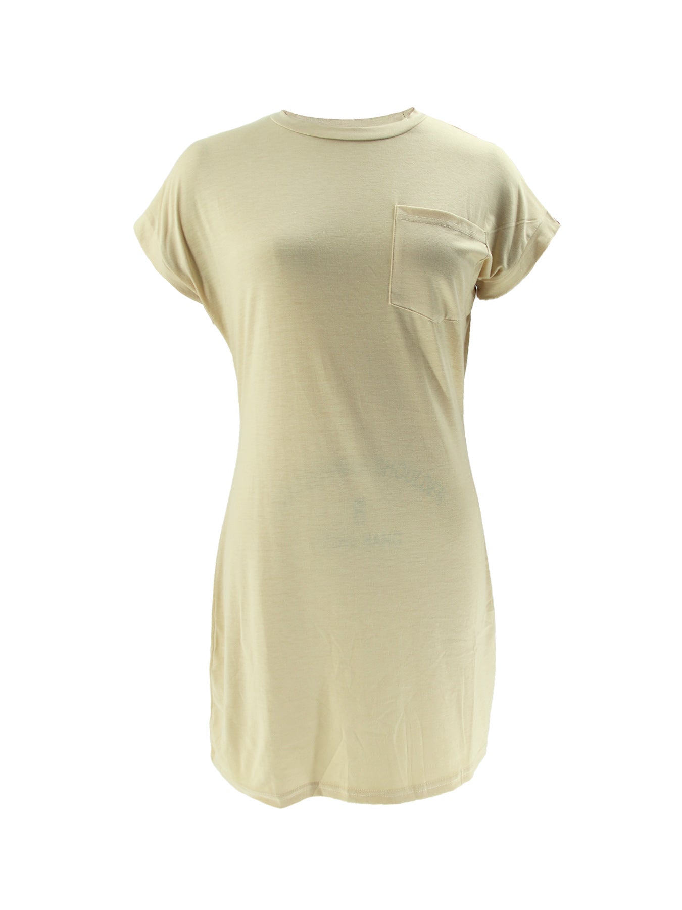Women Solid Casual T-Shirt Short Sleeve Dress 17