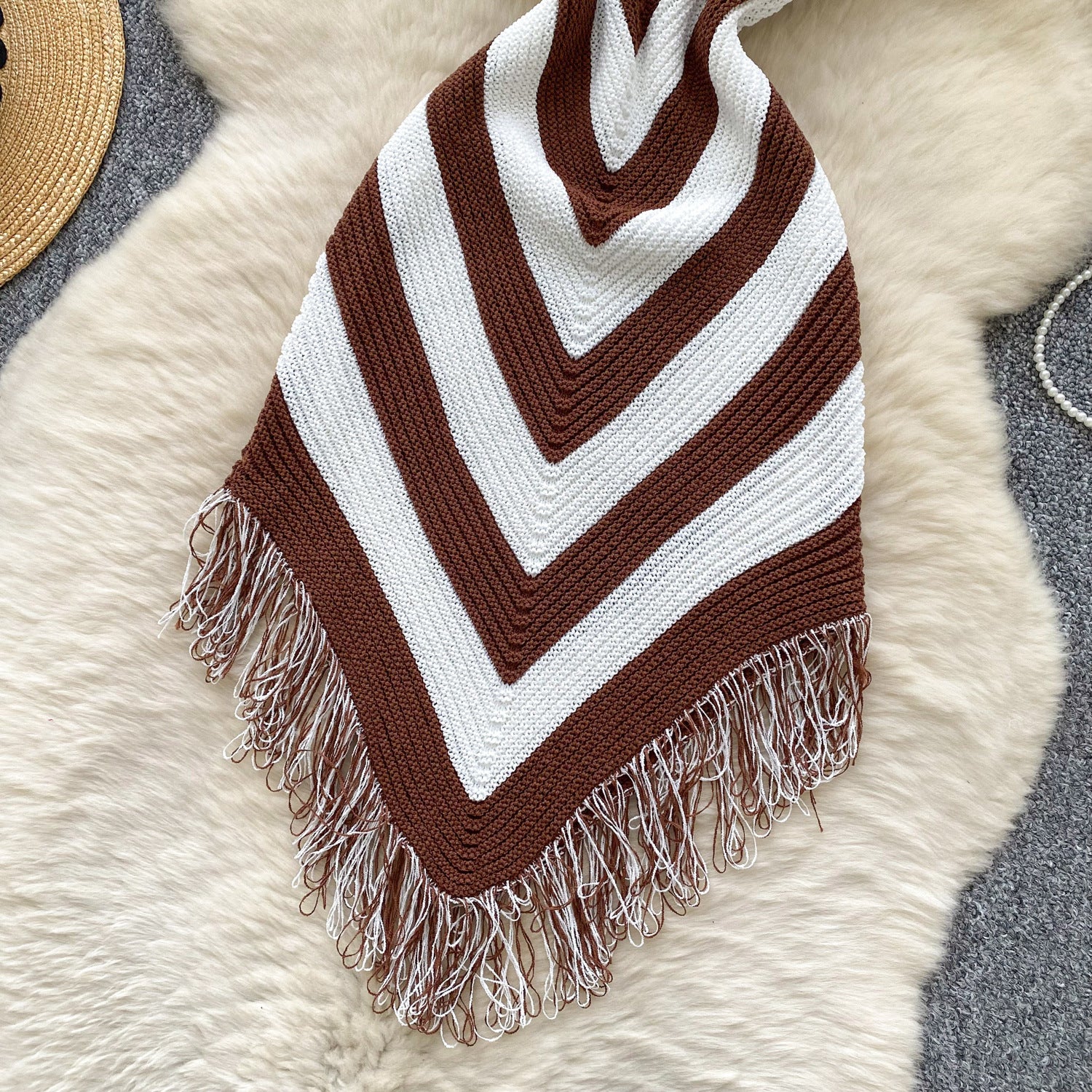 Holidays Women's Summer Color Matching Slim Irregular Tassel Dress 19