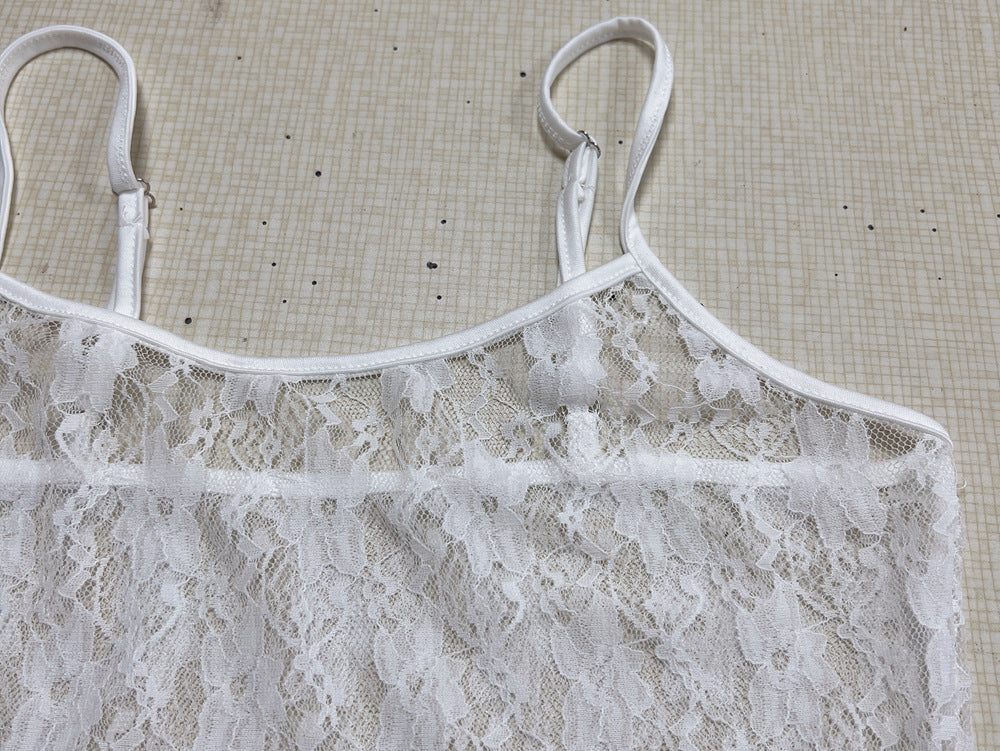 Women Lace Skirt See-Through Lace Sexy LingerieSet 12