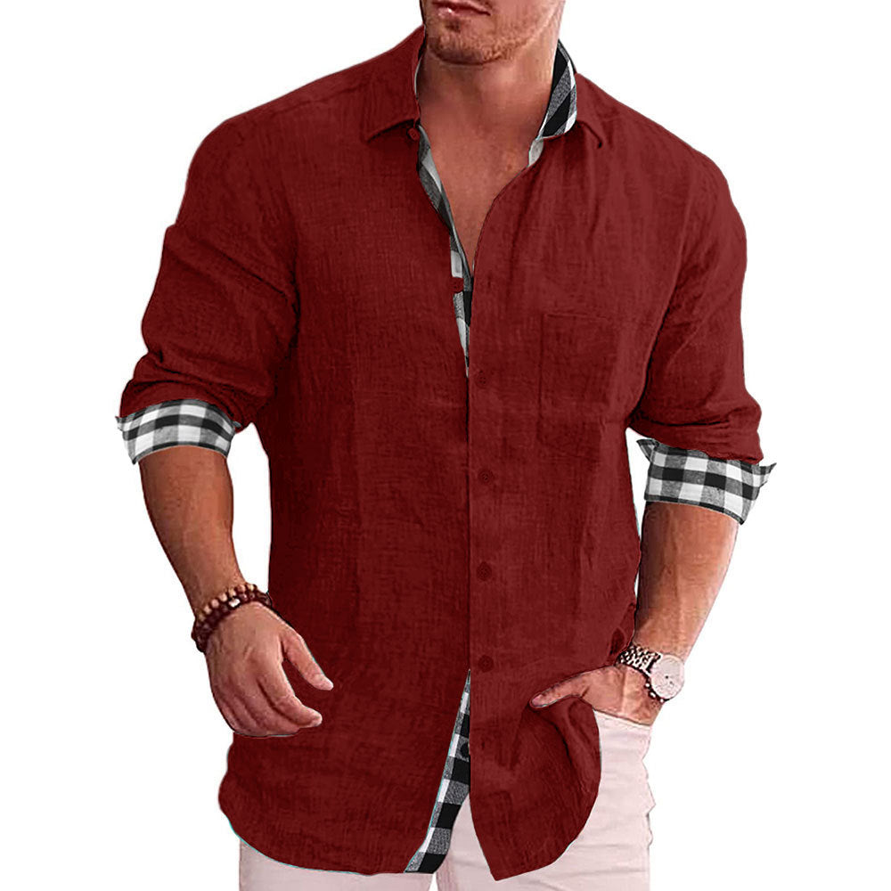 Men's Shirts Long Sleeve Fall Casual Linen Shirts 13