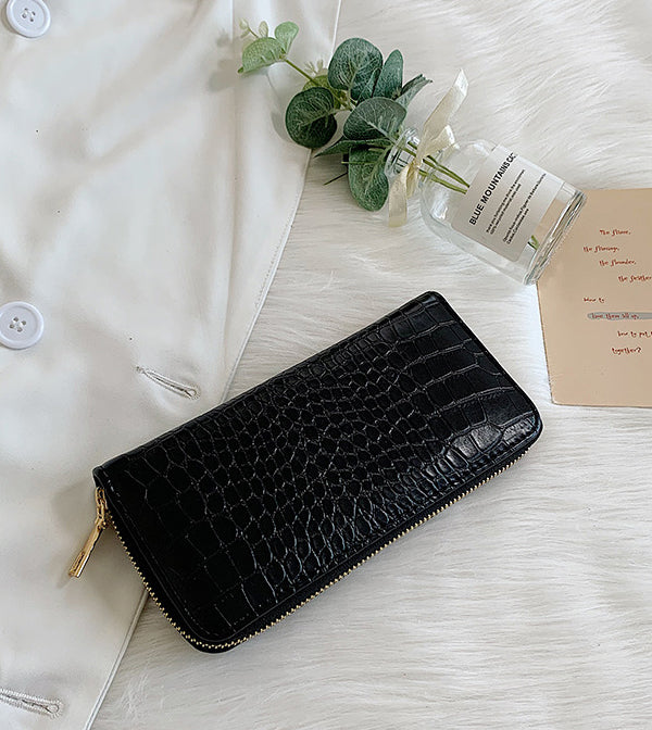 French Pattern Long Zipper Clutch Women's Wallet 30